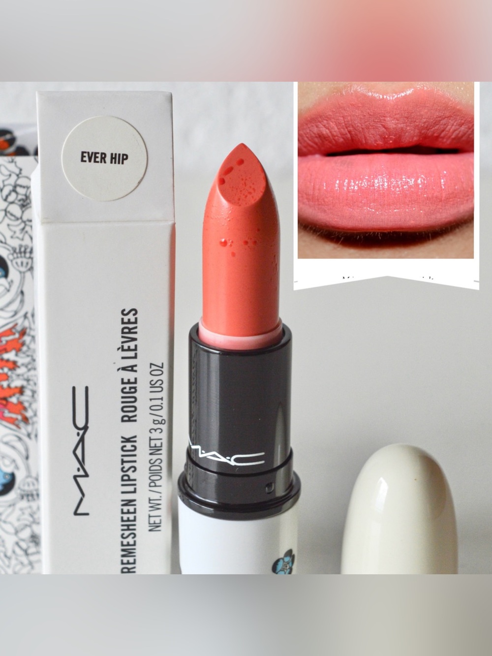 MAC Cosmetics Lipstick *EVER HIP* Limited Edition Coral BNIB Extra Rare